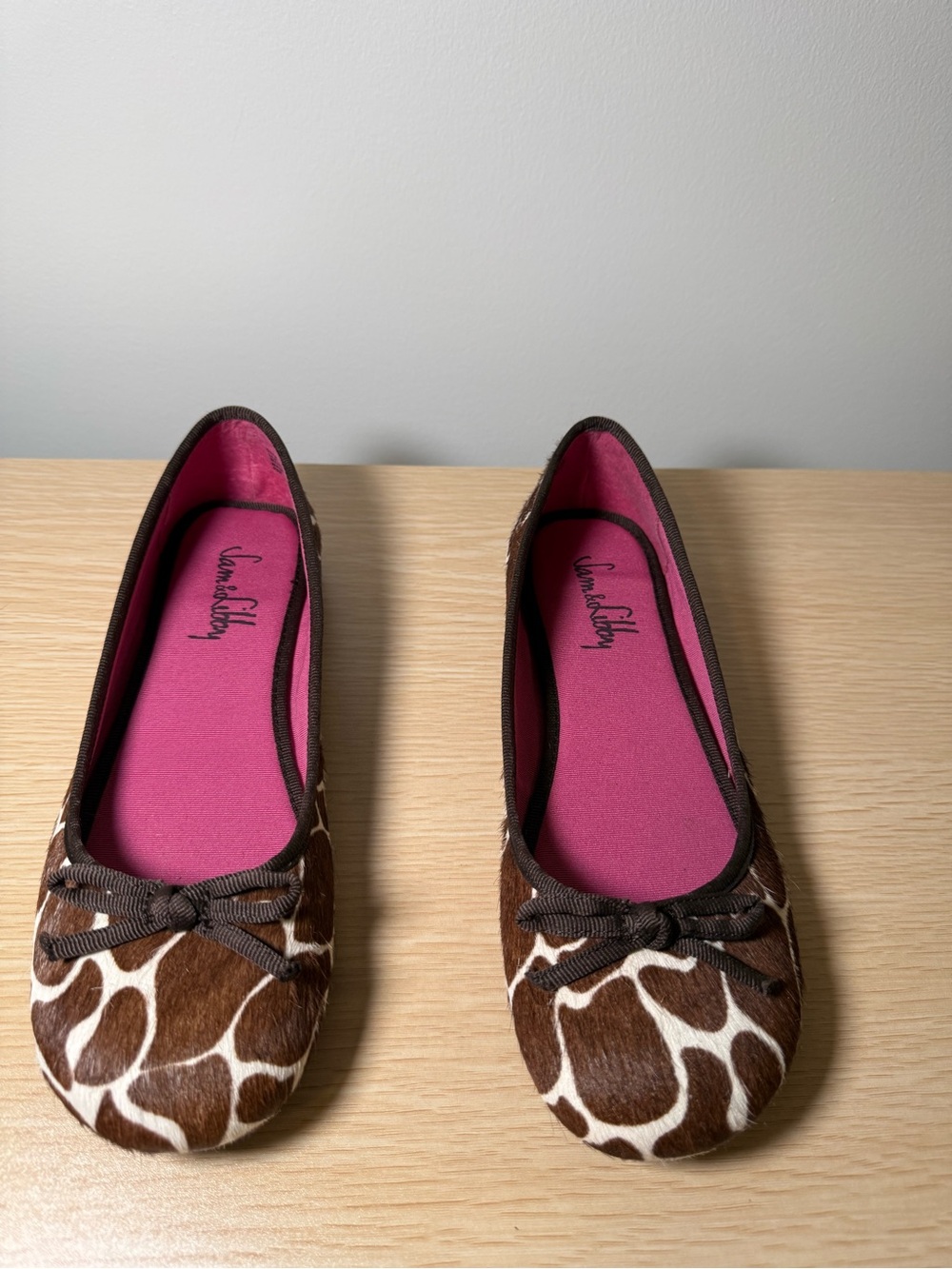 Giraffe-Print Ballet Flats